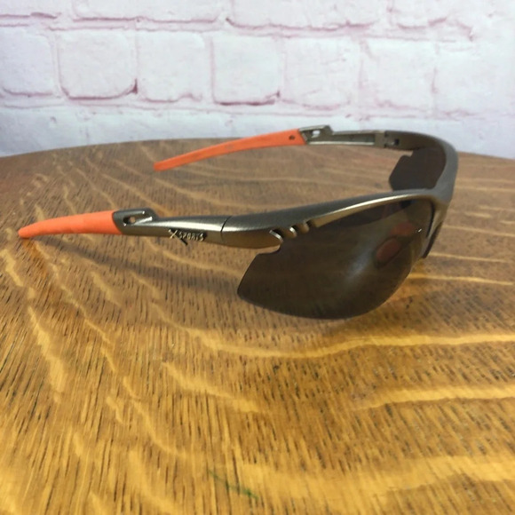 Gray and Orange Frame Sunglasses - Picture 3 of 4
